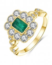 EMERALD CUT DIAMOND RING (TR4200)